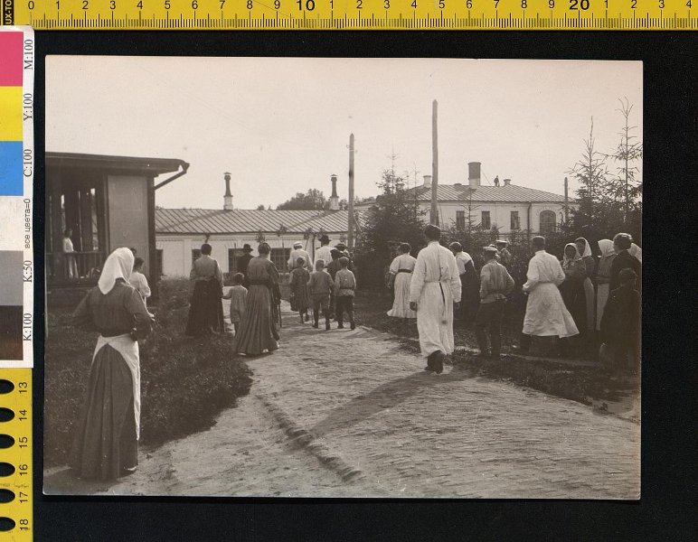 Л.Н. Толстой в сопровождении В.Г. Черткова в Окружной психиатрической больнице