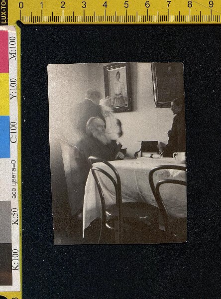 Л.Н. Толстой, И.Л. Толстой, Т.М. Сухотина с дочерью, М.А. Шмидт
